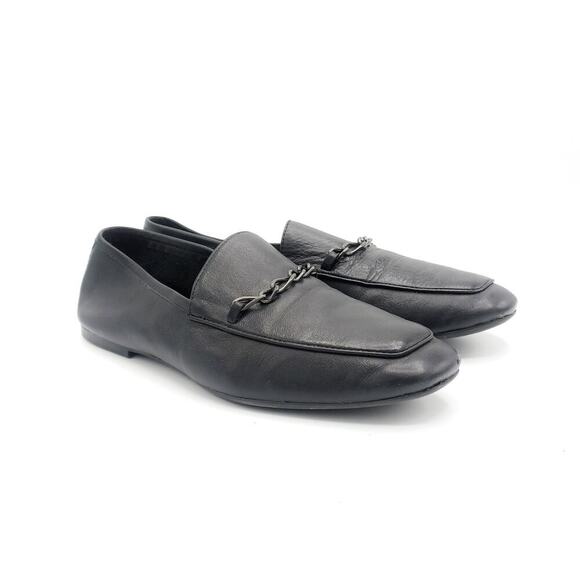 Naturalizer Black Leather Loafers w Chain Detail | Quiet Luxury Fall Capsule - Picture 7 of 16